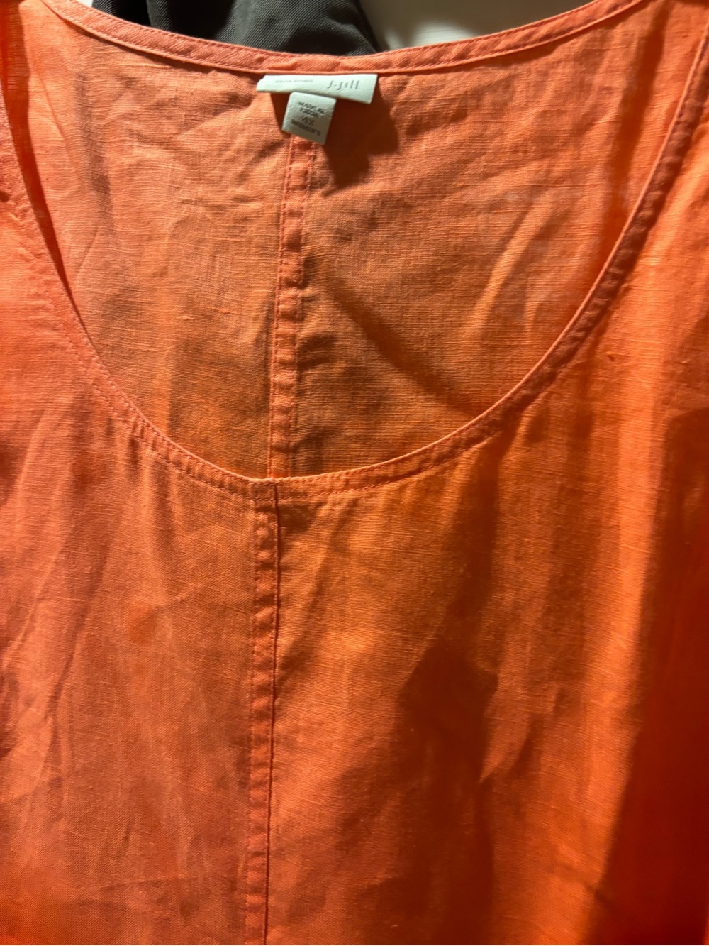 J. Jill Linen Tank Dress in Bright Orange